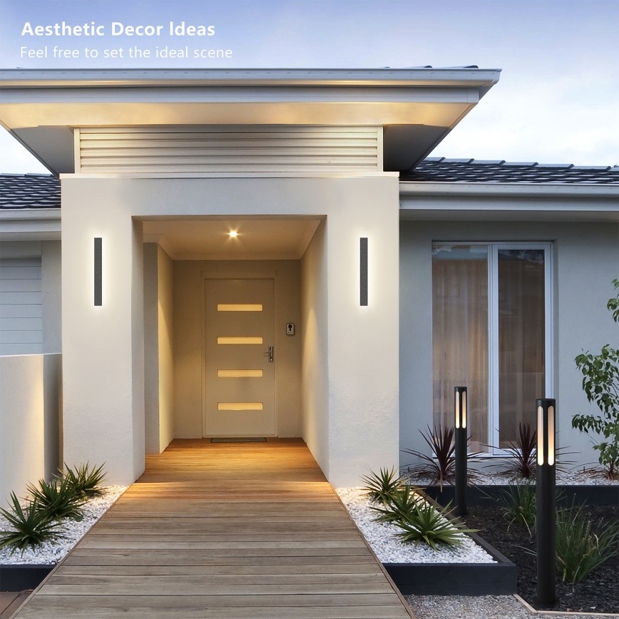 Brilagi - Aplique de parede exterior LINEAR LED/12W/230V 3000K IP65 50 cm antracite CRI 90