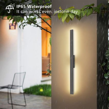 Brilagi - LED Aplique de parede para exterior LUNA LED/24W/230V 4000K IP65 100 cm antracite IRC 90