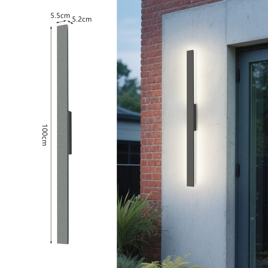Brilagi - LED Aplique de parede para exterior LUNA LED/24W/230V 4000K IP65 100 cm antracite IRC 90
