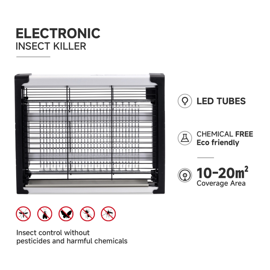 Brilagi - Armadilha eléctrica LED UV para insectos 2xLED/2W/230V 20 m2