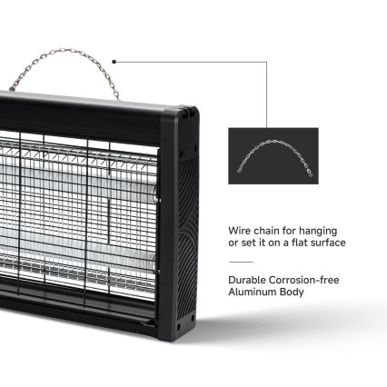 Brilagi - Armadilha elétrica para insetos 2xUV/10W/230V 60 m2