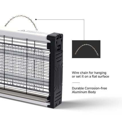 Brilagi - Armadilha elétrica para insetos 2xUV/15W/230V 80 m2