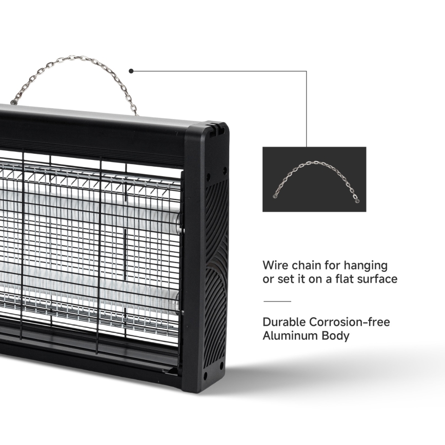 Brilagi - Armadilha elétrica para insetos 2xUV/20W/230V 100 m2