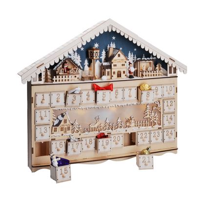 Brilagi - Calendário de Advento LED LED/2xAA pinho