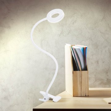 Brilagi - Candeeiro com clipe LED com regulação ORBELA LED/8W/230V 3000/4000/5000K branco