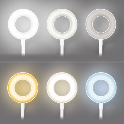 Brilagi - Candeeiro com clipe LED com regulação ORBELA LED/8W/230V 3000/4000/5000K branco