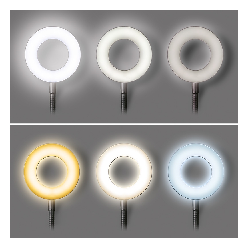 Brilagi -Candeeiro com clipe LED com regulação ORBELA LED/8W/230V 3000/4000/5000K preto