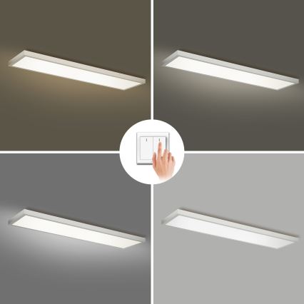 Brilagi - Plafon LED para casa de banho FRAME LED/50W/230V 3000/4000/6000K 120x30 cm IP44 prateado
