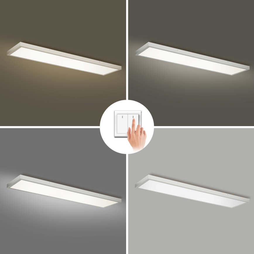 Brilagi - Plafon LED para casa de banho FRAME LED/50W/230V 3000/4000/6000K 120x30 cm IP44 prateado