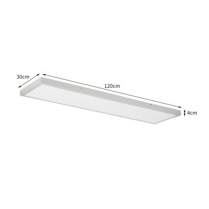 Brilagi - Plafon LED para casa de banho FRAME LED/50W/230V 3000/4000/6000K 120x30 cm IP44 prateado