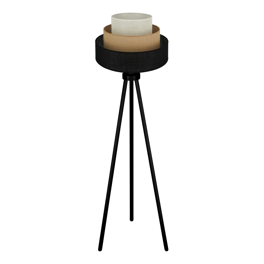Brilagi - Candeeiro de chão ASPEN LUNETA 1xE27/15W/230V preto/bege/creme
