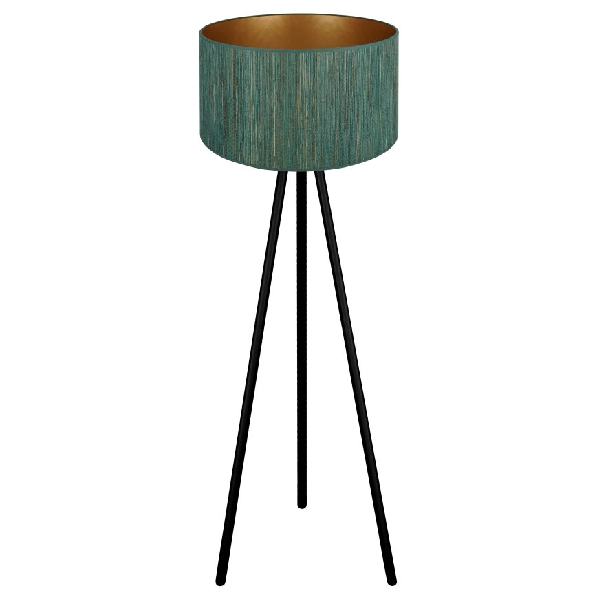 Brilagi - Candeeiro de chão BOSTON ROLLER 1xE27/15W/230V palha verde/dourado