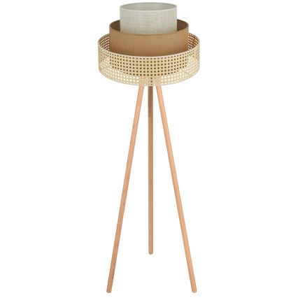 Brilagi - Candeeiro de chão CEDAR LUNETA 1xE27/15W/230V bege/castanho/creme