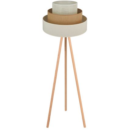 Brilagi - Candeeiro de chão DENVER LUNETA 1xE27/15W/230V bege/castanho/creme