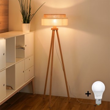 Brilagi - Candeeiro de chão LED BOHO STYLE 1xE27/15W/230V