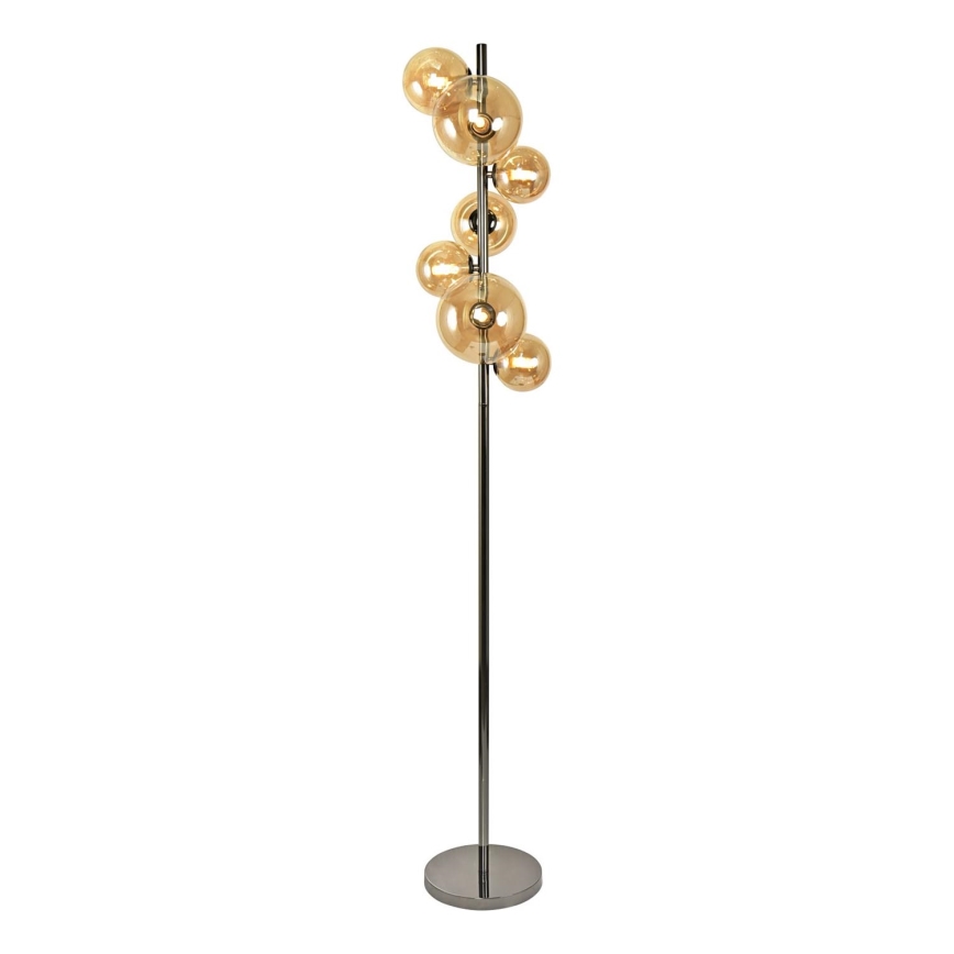 Brilagi - Candeeiro de chão LED MILLA 7xG9/3W/230V cromado brilhante/dourado