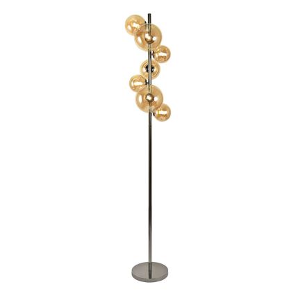 Brilagi - Candeeiro de chão LED MILLA 7xG9/3W/230V cromado brilhante/dourado