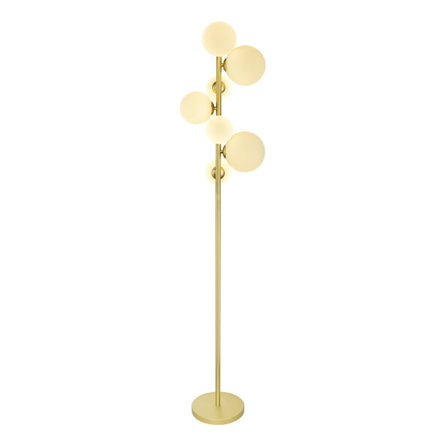Brilagi - Candeeiro de chão LED MILLA 7xG9/3W/230V dourado/branco
