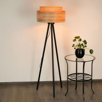 Brilagi - Candeeiro de chão MONTANA BOHO 1xE27/15W/230V castanho/preto