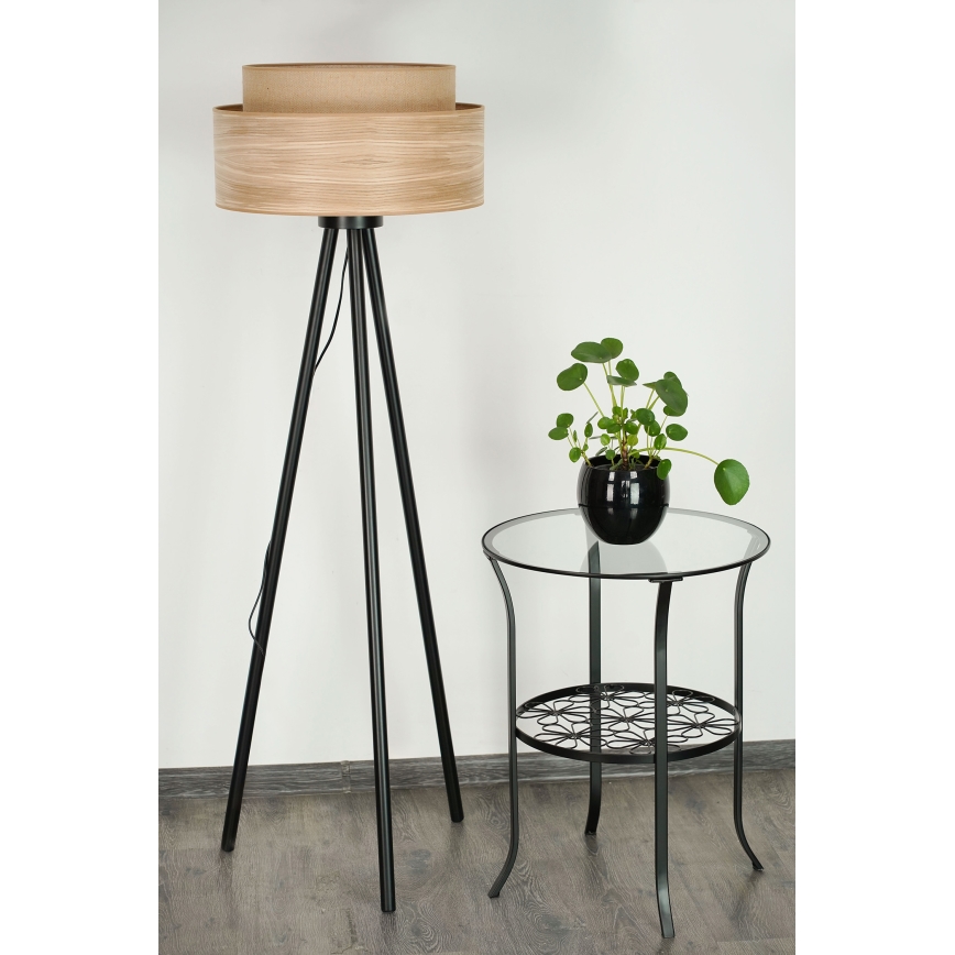 Brilagi - Candeeiro de chão MONTANA BOHO 1xE27/15W/230V castanho/preto