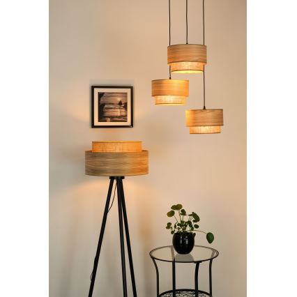Brilagi - Candeeiro de chão MONTANA BOHO 1xE27/15W/230V castanho/preto