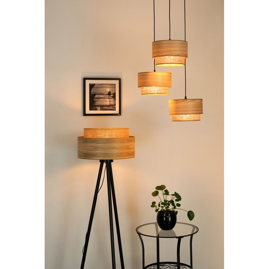 Brilagi - Candeeiro de chão MONTANA BOHO 1xE27/15W/230V castanho/preto