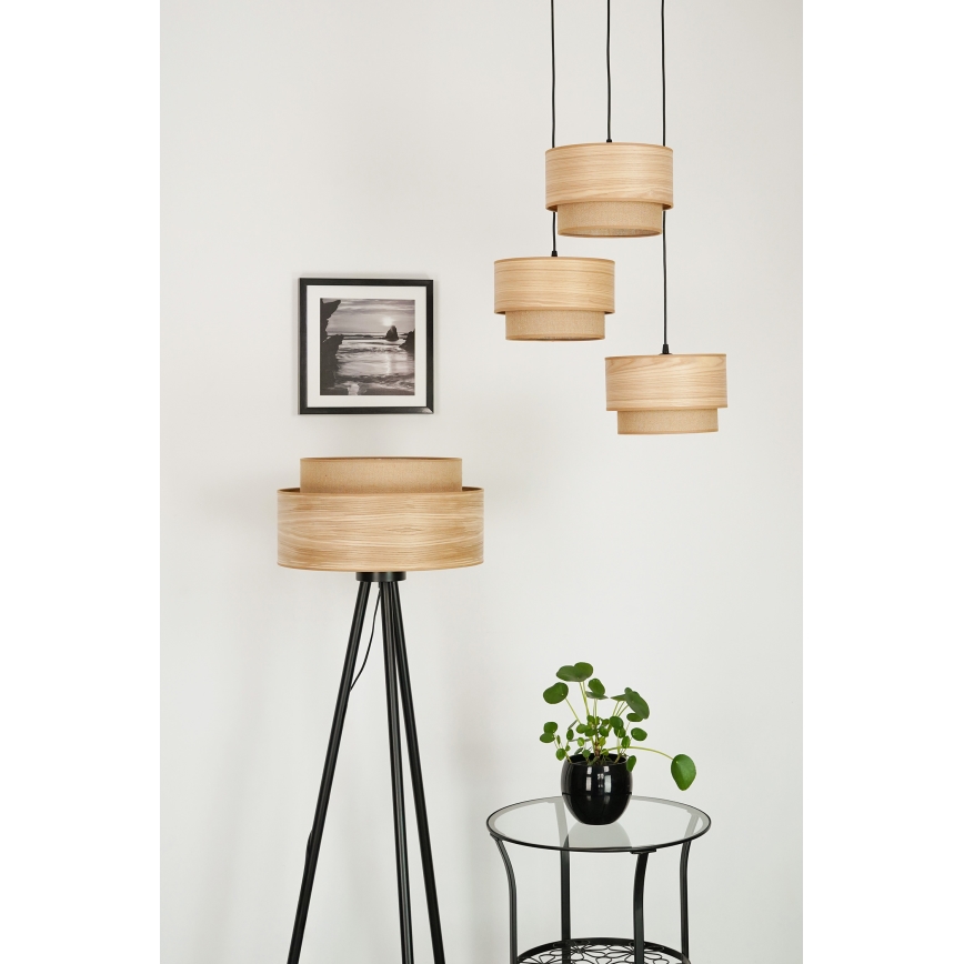 Brilagi - Candeeiro de chão MONTANA BOHO 1xE27/15W/230V castanho/preto
