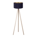 Brilagi - Candeeiro de chão VELVET 1xE27/60W/230V bege/azul