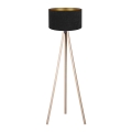 Brilagi - Candeeiro de chão VELVET 1xE27/60W/230V bege/preto