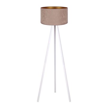 Brilagi - Candeeiro de chão VELVET 1xE27/60W/230V branco/bege