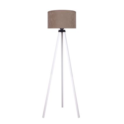 Brilagi - Candeeiro de chão VELVET 1xE27/60W/230V branco/bege