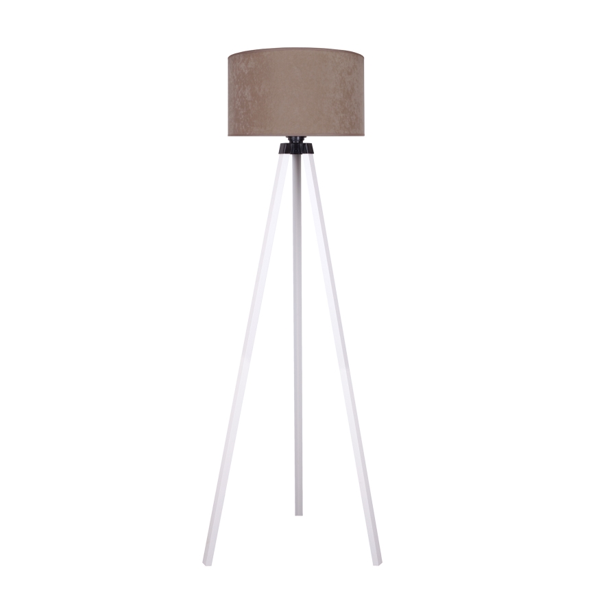 Brilagi - Candeeiro de chão VELVET 1xE27/60W/230V branco/bege