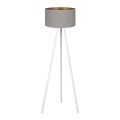 Brilagi - Candeeiro de chão VELVET 1xE27/60W/230V branco/cinzento