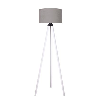 Brilagi - Candeeiro de chão VELVET 1xE27/60W/230V branco/cinzento