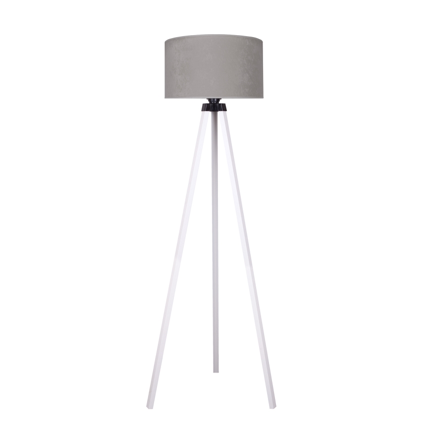 Brilagi - Candeeiro de chão VELVET 1xE27/60W/230V branco/cinzento