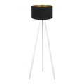 Brilagi - Candeeiro de chão VELVET 1xE27/60W/230V branco/preto