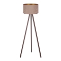 Brilagi - Candeeiro de chão VELVET 1xE27/60W/230V castanho/bege