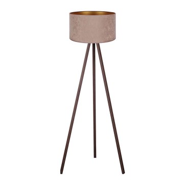 Brilagi - Candeeiro de chão VELVET 1xE27/60W/230V castanho/bege