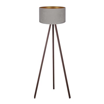 Brilagi - Candeeiro de chão VELVET 1xE27/60W/230V castanho/cinzento