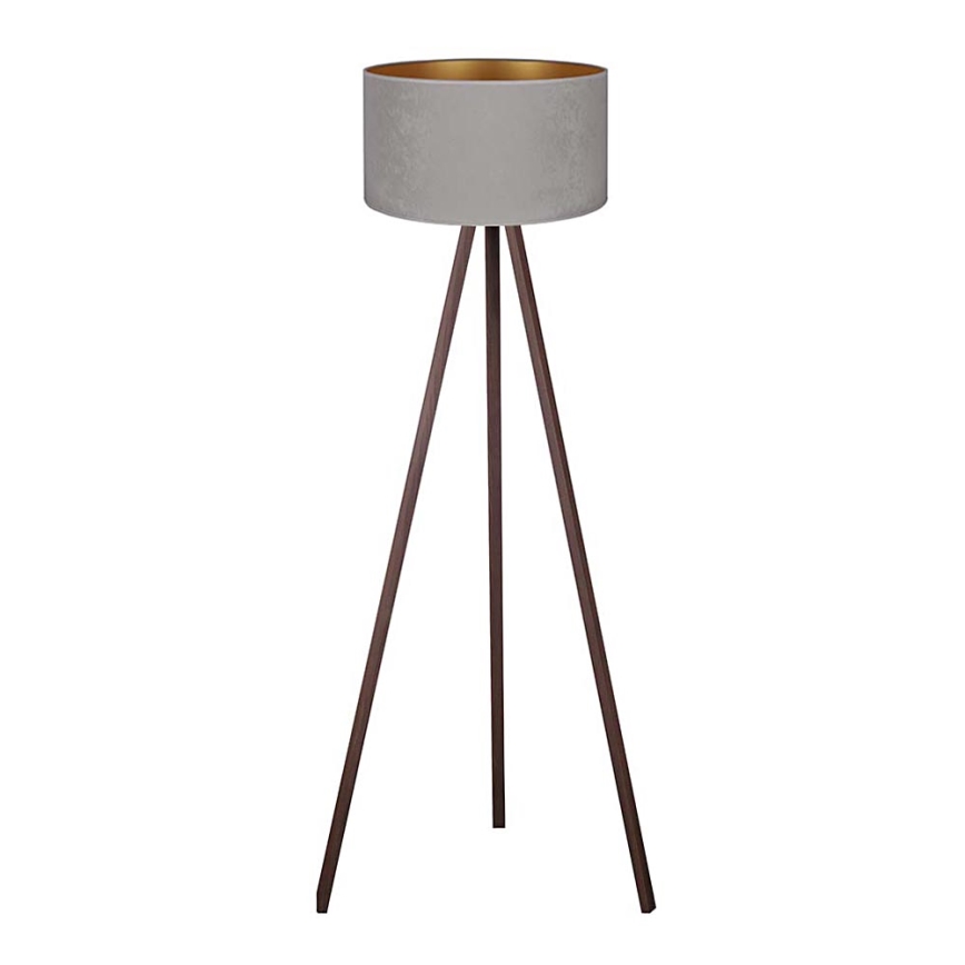 Brilagi - Candeeiro de chão VELVET 1xE27/60W/230V castanho/cinzento
