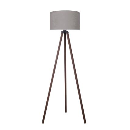 Brilagi - Candeeiro de chão VELVET 1xE27/60W/230V castanho/cinzento
