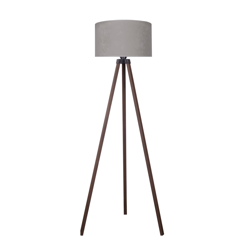 Brilagi - Candeeiro de chão VELVET 1xE27/60W/230V castanho/cinzento