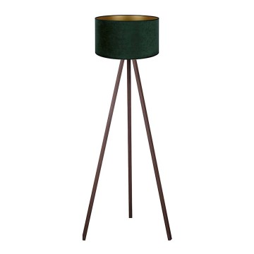 Brilagi - Candeeiro de chão VELVET 1xE27/60W/230V castanho/verde