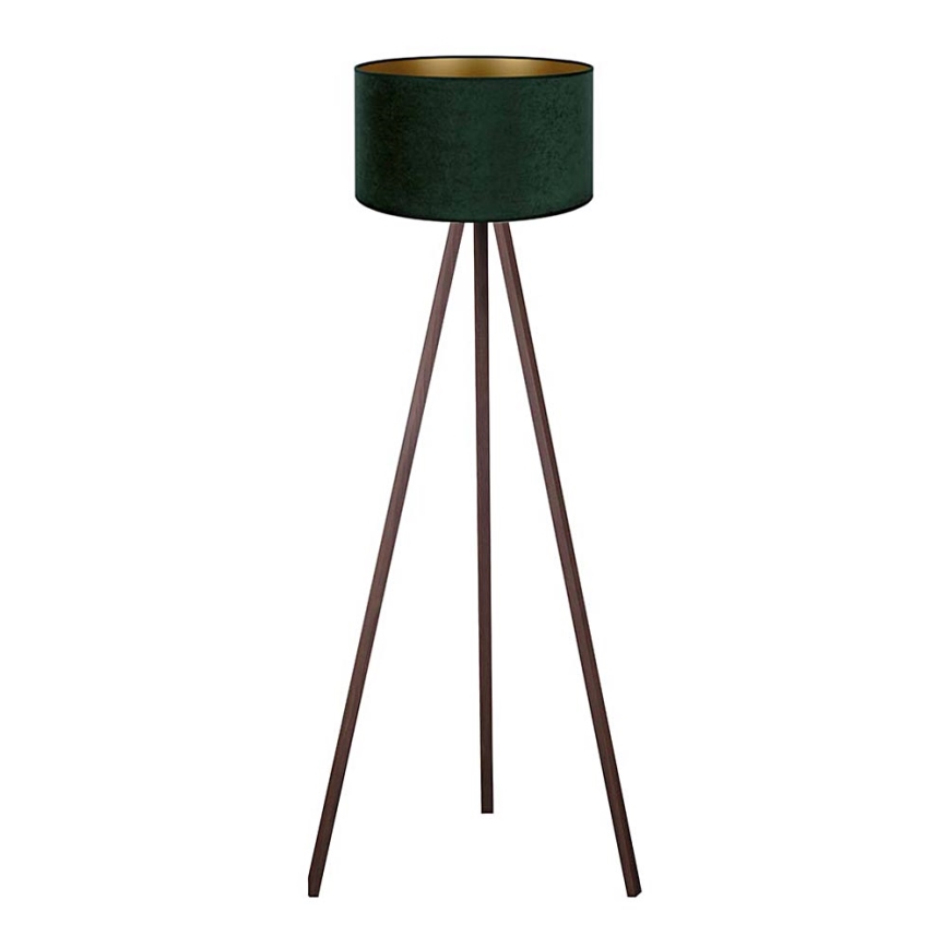 Brilagi - Candeeiro de chão VELVET 1xE27/60W/230V castanho/verde