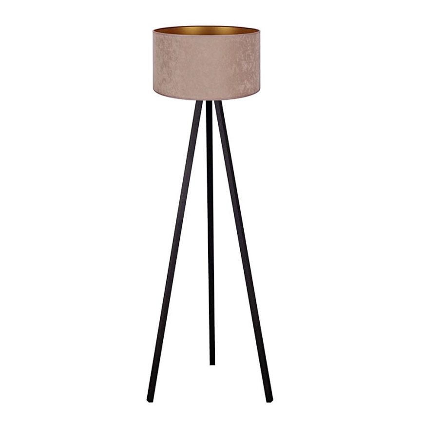 Brilagi - Candeeiro de chão VELVET 1xE27/60W/230V preto/bege