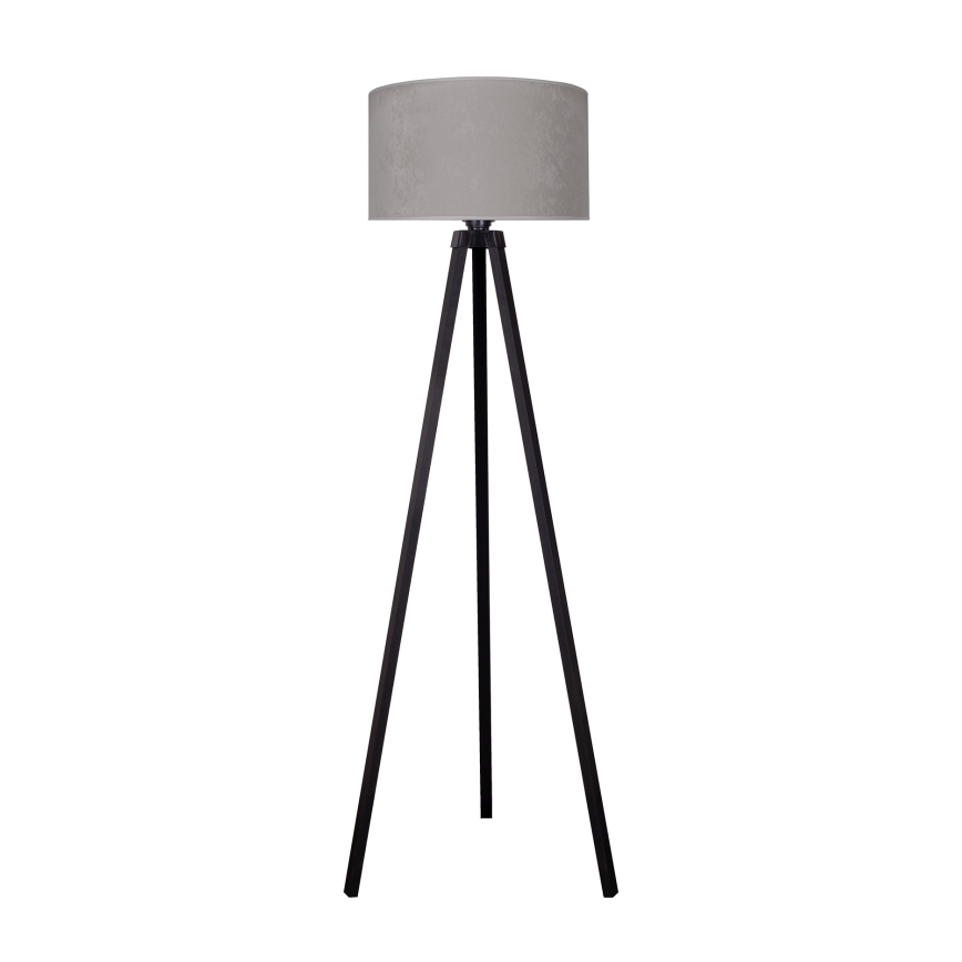 Brilagi - Candeeiro de chão VELVET 1xE27/60W/230V preto/cinzento