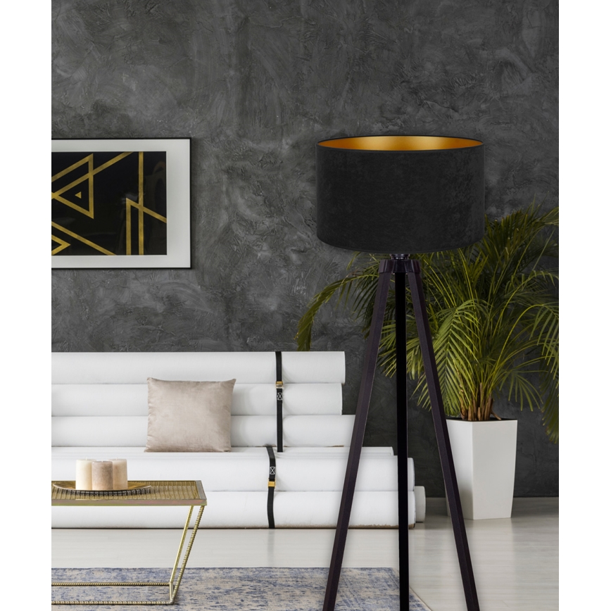 Brilagi - Candeeiro de chão VELVET 1xE27/60W/230V preto