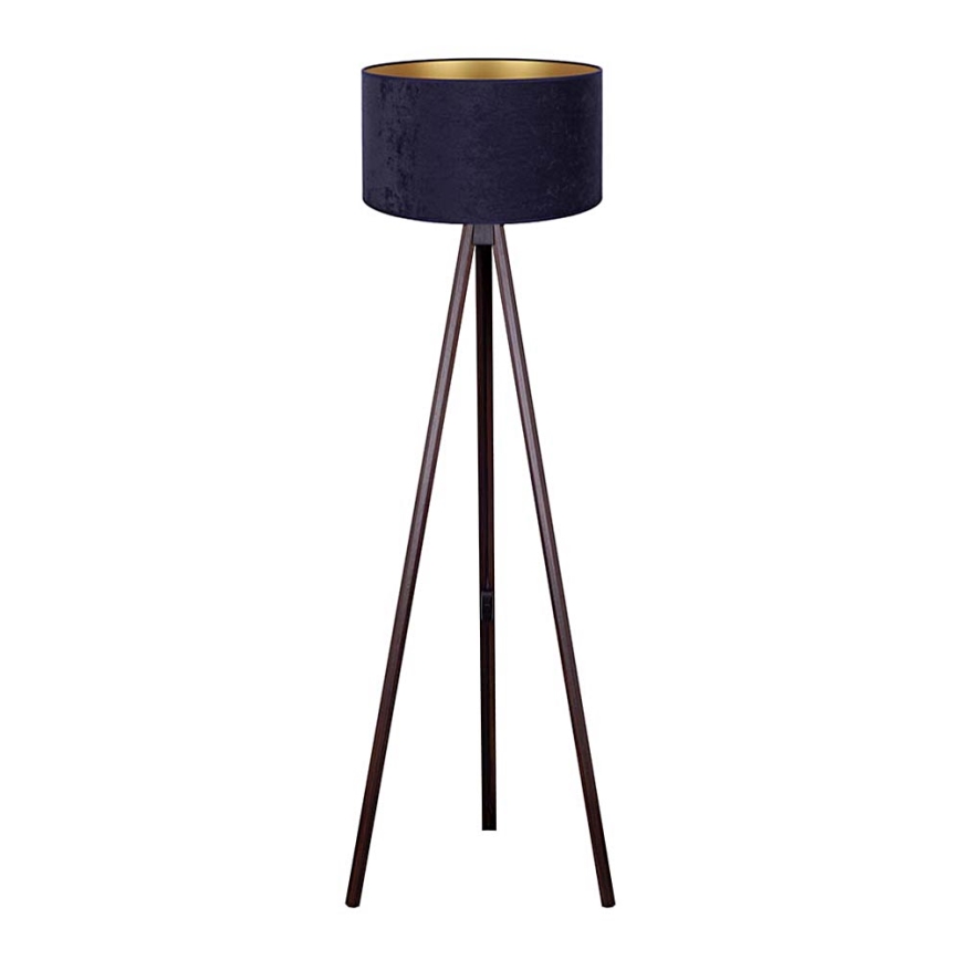 Brilagi - Candeeiro de chão VELVET 1xE27/60W/230V wenge/azul