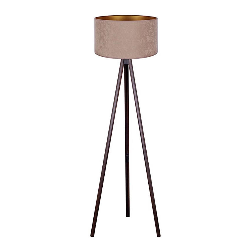 Brilagi - Candeeiro de chão VELVET 1xE27/60W/230V wenge/bege