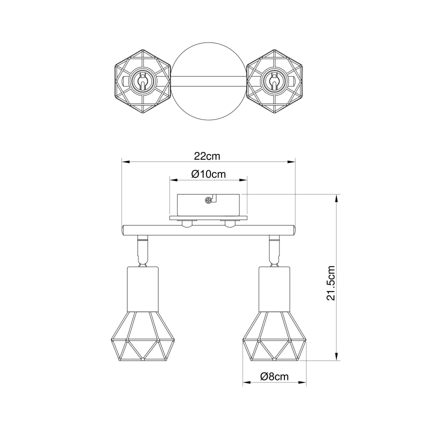 Brilagi - Candeeiro de focos CAGE 2xE14/40W/230V